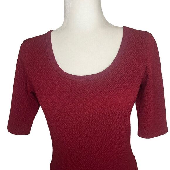 LuLaRoe Burgundy Simply Comfortable Dress with Full Skirt. Sz S. Great Condition - Picture 2 of 11